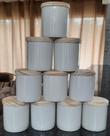 Jogo 10 potes para kit Higiene bebê - Porcelana Off White com Tampa Pinus