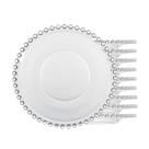 Jogo 10 Prato Para Pão Sobremesa Cristal Transparente Pearl Bolinha Wolff 14cm