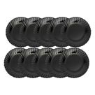 Jogo 10 Prato Raso de Vidro Preto Opalino Feston 26cm Em Casa Tem Jogo 10 Prato Raso de Vidro Preto Opalino Feston 26cm Em Casa Tem