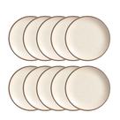 Jogo 10 Pratos Fundo Coup Vanilla Plus Cerâmica 25cm Alleanza