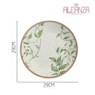 Jogo 10 Pratos Raso de Cerâmica Coup Tropical Leaves Alleanza 29cm