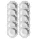 Jogo 10 Pratos Raso Plissan Relevo Branco 33cm Cerâmica Alleanza Jogo 10 Pratos Raso Plissan Relevo Branco 33cm Cerâmica Alleanza