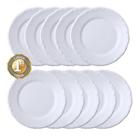 Jogo 10 Pratos Rasos Pomerode Porcelana Schmidt 10 Lugares