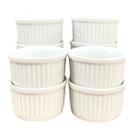 Jogo 10 Ramequim 100ml Forma canelada - Porcelana Branca
