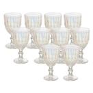 Jogo 10 Taça de Vidro Furta Cor Greek Rainbow para Água Transparente 345ml Wolff