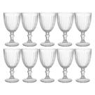 Jogo 10 Taça de Vidro para Água Melina Premium Transparente Sucos 320ml Haüskraft