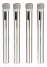 Jogo 10 Unidades Brocas Diamantada Serra Copo 4mm Furar Garrafa vidro porcelanato profissional