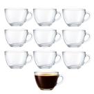 Jogo 10 Xícara De Café De Vidro 90ml Básica Brasilia Em Casa Tem