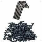 Jogo 100 Parafuso Serra Mármore Compativel Makita Bosch M6 4100NH Kit 5 Chave Allen Sextavado