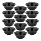 Jogo 12 Bowl Preto de Vidro Opalino Mini Tigela 12cm Sobremesa Molhos Porções Cereal Em Casa Tem