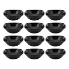 Jogo 12 Bowl Preto de Vidro Opalino Mini Tigela Quadrada 13,5cm Sobremesa Porções Cereal Em Casa Tem