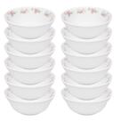 Jogo 12 Bowl Tigela Cumbuca Caldos Sobremesas Flowers Pink Vidro 400ml Em Casa Tem