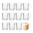 Jogo 12 Caneca de Cappuccino Chocolate Quente Chá 300ml de Vidro Em Casa Tem