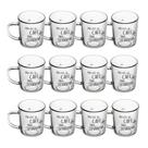 Jogo 12 Caneca de Vidro Preciso de Café para Levantar Lyor 200ml