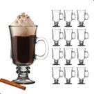 Jogo 12 Canecas Taças Em Vidro Xicara Capuccino Café 250ml