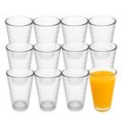 Jogo 12 Copo de Vidro 200ml Suco Refrigerante Água Lines Rings Fratelli