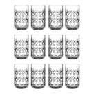 Jogo 12 Copos Alto De Vidro Para Agua Suco Bebidas 430ml Jogo 12 Copos Alto De Vidro Para Agua Suco Bebidas 430ml