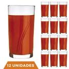 Jogo 12 Copos Brisa 300ml Agua Vidro Transparente Suco Nadir