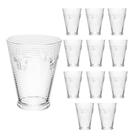 Jogo 12 Copos de Água Lines Butterfly em Vidro Transparente Wolff 350ml