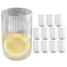 Jogo 12 Copos de Vidro Canelado Versalhes Bulk Long Drink Suco Agua 420ml