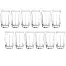 Jogo 12 Copos De Vidro transparente Lond Drink 374ML Amadeus