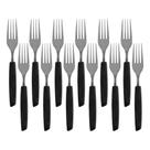 Jogo 12 Garfos de Mesa New Caprese Preto Fratelli Inox