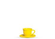 Jogo 12 Pcs para Chá Bolinha Amarelo Real - Scalla Ceramica - Scalla Cerâmica