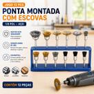 Jogo 12 pcs Ponta Montada Com Escovas 1 8 Pol Aço Micro Retifica Compatível