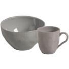 Jogo 12 Peças Canecas 273ml Bowls 558ml Cerâmica Stoneware Bruma Porto Brasil Cozinha Mesa Posta