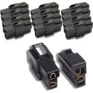 Jogo 12 Peças Conector 2 Vias Macho E Femea Com Trava P/ Som