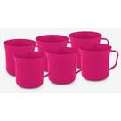 Jogo 12 Peças De Canecas Plásticas Escolar Colors Para Festas, crianças, merenda, cantina, escola