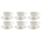 Jogo 12 peças scarlet new bone porcelana 90 ml l'hermitage