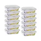 Jogo 12 Potes 640ml Hermético Anel Vedação Jogo 12 Potes 640ml Hermético Anel Vedação