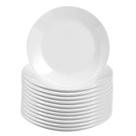 Jogo 12 Prato Raso de Vidro Opalino 26cm Branco Classic Em Casa Tem