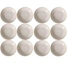 Jogo 12 Pratos Bio Latte Porto Brasil 22cm Fundo Rústico Off White Mesa Posta Jantar