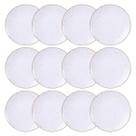 Jogo 12 Pratos de Sobremesa Porcelana Rústico Marrom 21cm Bolos Tortas Doces Tramontina