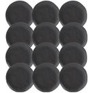 Jogo 12 Pratos de Sobremesa Porto Brasil 19cm Cerâmica Preto Fosco Mousse Petit Gâteau Brownie