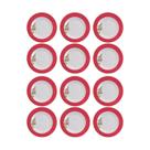 Jogo 12 Pratos Natalinos de Sobremesa Ø17,5cm Uso Frequente Azevinho Melamina.