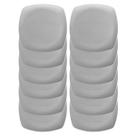 Jogo 12 Pratos Quadrado Raso Cinza em Melamina 24,5cm Luxo