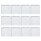 Jogo 12 Pratos Quadrados Rasos em Porcelana 16x16cm Americana Germer Branco Jogo 12 Pratos Quadrados Rasos em Porcelana 16x16cm Americana Germer Branco