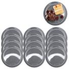 Jogo 12 Pratos Raso em Melamina Resistente 20cm Cinza Jantar