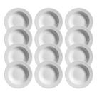Jogo 12 Pratos Raso Plissan Relevo Branco 33cm Cerâmica Alleanza Jogo 12 Pratos Raso Plissan Relevo Branco 33cm Cerâmica Alleanza