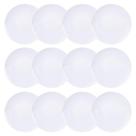 Jogo 12 Pratos Raso Porcelana Branco Liso 25cm para Jantar Tramontina Leonora