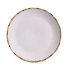 Jogo 12 Pratos Rasos 12 Sobremesa 12 Bowls Borda Bambu Cerâmica 1ª Linha Scalla