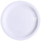 Jogo 12 Pratos Rasos Protel Hotel Porcelana Branca Schmidt