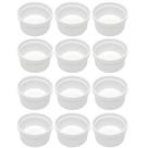Jogo 12 Ramequins 50ml Canelado Porcelana Classic Branco Lyor Servir Petiscos