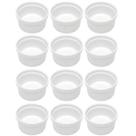 Jogo 12 Ramequins 50ml Canelado Porcelana Classic Branco Lyor Servir Petiscos