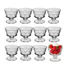 Jogo 12 Taça de Sobremesa Vidro Transparente Lines Butterfly Borboleta Wolff 240ml