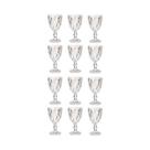 Jogo 12 Taça Diamante Bico De Jaca Vidro Transparente 300ml