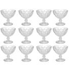 Jogo 12 Taças Diamond Lyor Sobremesa 250ml Vidro Transparente Tigela Pote Doces Jogo 12 Taças Diamond Lyor Sobremesa 250ml Vidro Transparente Tigela Pote Doces